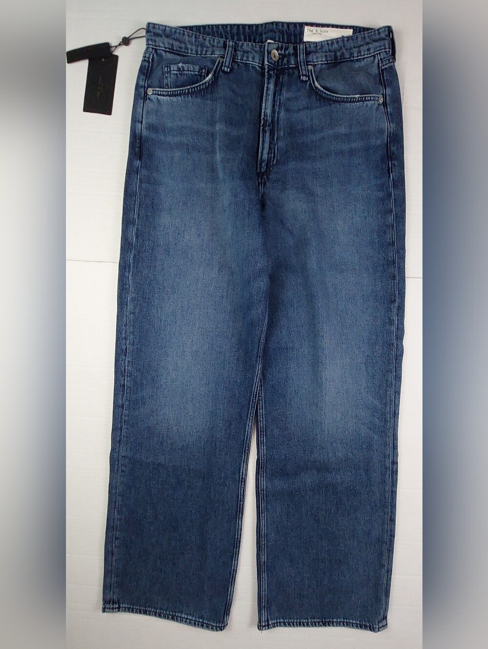 Rag & Bone Logan Mid Rise Wide Leg Jeans Womens Size 30x32 (34x32) Blue NWT $255 - Picture 2 of 16